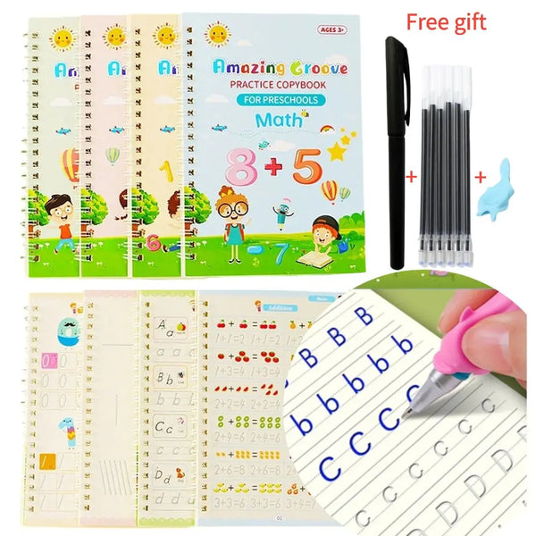 Magic Reusable Kids Practice Book